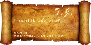 Truchlik József névjegykártya
